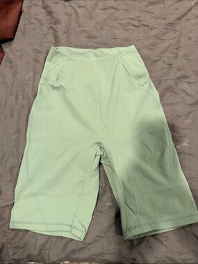 BuffBunny Mint Green High-Waist Bike Shorts